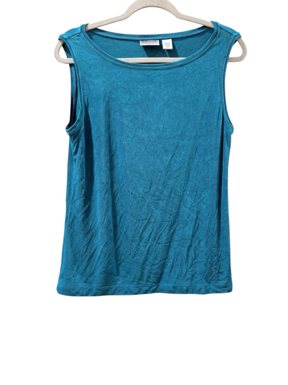 Chico’s Travelers women’s 2 sleeveless distressed teal tank top